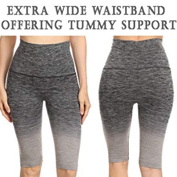 NWT Seamless High Waist Yoga Dry-Fit Ombre compression Leggings Tummy support - Picture 5 of 6